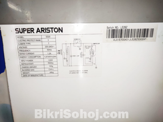 SUPER ARISTON SD20 DEEP FRIDGE